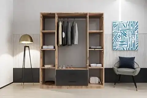 LATRE 4 KAPAKLI GARDIROP , 2 ÇEKMECELİ, AYNALI