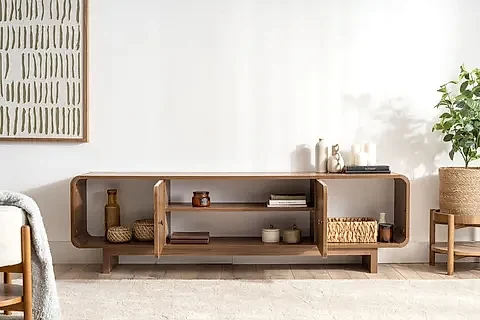 GİRONA TV SEHPASI, CEVİZ, 180 CM