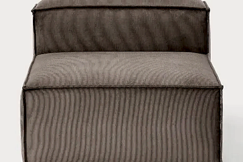 LENA KADİFE FİTİLLİ ORTA MODÜL, KAHVERENGİ