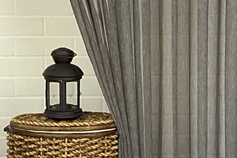 KIRÇILLI KETEN SEYREK PİLE TÜL PERDE, ANTRASİT, 100X260