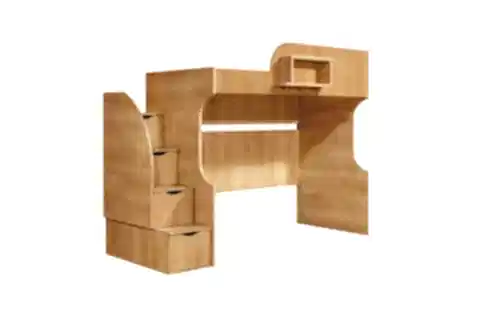 LİTERA RANZA DOLAP ÇALIŞMA MASASI, AÇIK CEVİZ