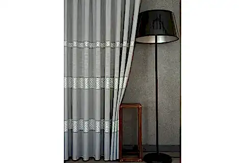 VRC DESEN KETEN SIK PİLE TÜL PERDE, GRİ, 100X260