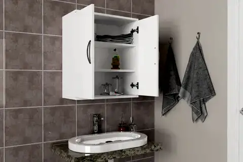 DORPEK RAVİ ÜST BANYO DOLABI, BEYAZ