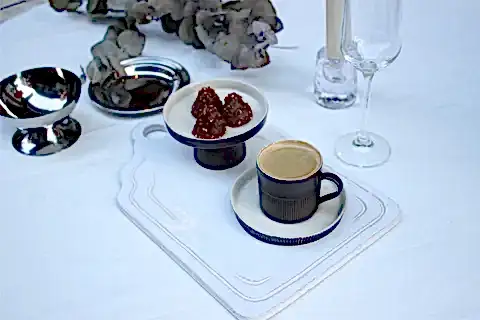 FLUTED TÜRK KAHVESİ FİNCAN SETİ, ANTRASİT