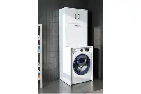DİLAY ÇAMAŞIR MAKİNESİ BANYO DOLABI, BEYAZ