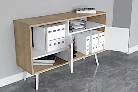 LAGOMOOD İRONY MAXİ OFİS DOLABI, BEYAZ MEŞE