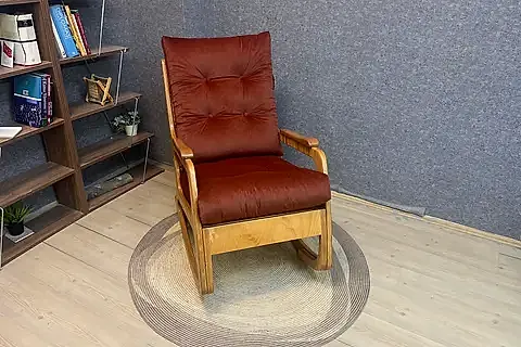 KONTES SALLANAN SANDALYE, KİREMİT, NATUREL AYAK