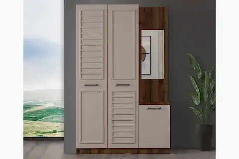 POLO ASKILIKLI AYNALI PORTMANTO VESTİYER