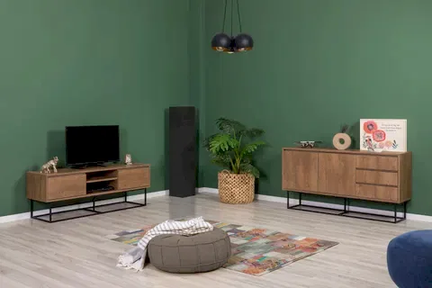 NEW LAXUS KONSOL TAKIMI, CEVİZ, 140 CM