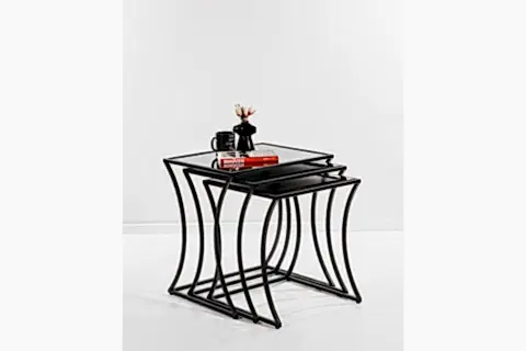 DURRES ZİGON SEHPA, SİYAH/FÜME