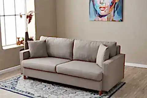 EVA SERİSİ YATAKLI ÜÇLÜ KOLTUK, KREM