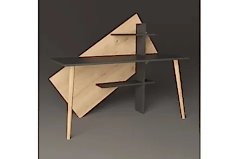 LAGOMOOD RÜZGAR ÇALIŞMA MASASI, BEYAZ CEVİZ