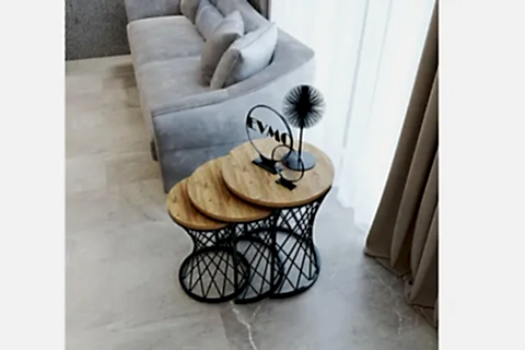 TUBİHOME HASIR C ZİGON SEHPA TAKIMI, MEŞE