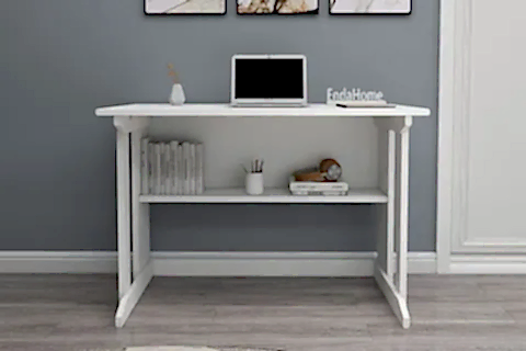 PİLLAR GENİŞ ÇALIŞMA MASASI, BEYAZ, 100X56 CM