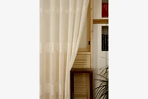 VRC DESEN KETEN ORTA SIK PİLE TÜL PERDE, KREM, 100X260