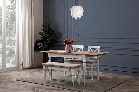 SEMBOL ÇİZİLMEZ BENCH AÇILIR MASA TAKIMI, 110X70