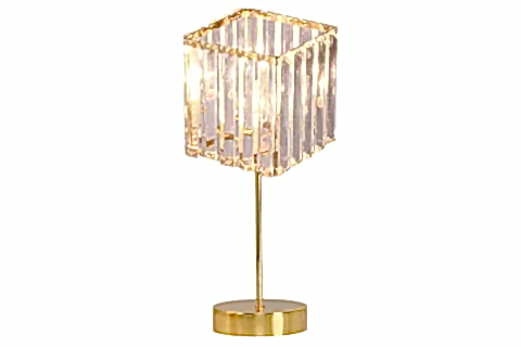 EVLİGHT İKİLİ MASA LAMBASI, KRİSTAL CAM ABAJUR