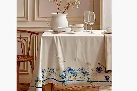 BAHAR SOFRASI PAMUK MASA ÖRTÜSÜ, 100X100 CM