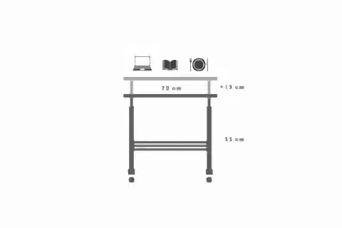 KITAPLIKLI VE YÜKSEKLİK AYARLI LAPTOP SEHPASI, ÇAM