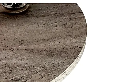 MORENA TRAVERTEN DOKULU MASA TAKIMI, BEYAZ, 100X100