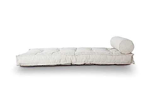 SOFA BUKLET KAPİTONELİ YER VE SEDİR MİNDERİ, BEYAZ