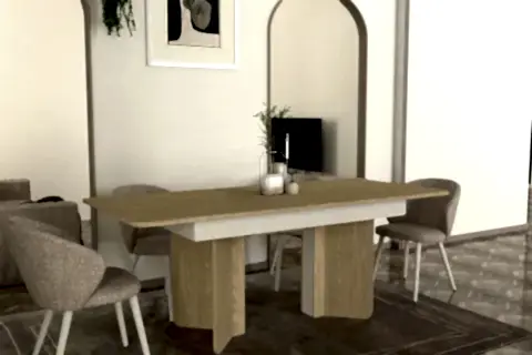 LAVA ROTA AÇILIR YEMEK MASASI, KUMTAŞI