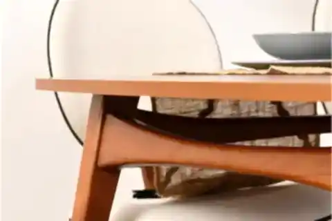 TOUCH BENCHLİ İSKANDİNAV MASA TAKIMI, KREM, 160X80