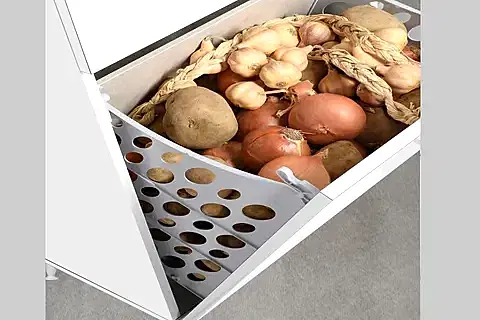 İNCİ KİRLİ ÇAMAŞIR SEPETLİ DOLAP, 6 RAFLI, BEYAZ