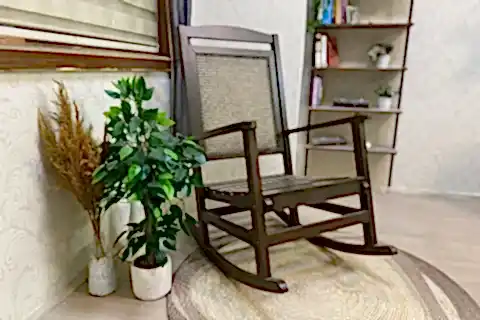 VERANDA SALLANAN SANDALYE, CEVİZ AHŞAP AYAK