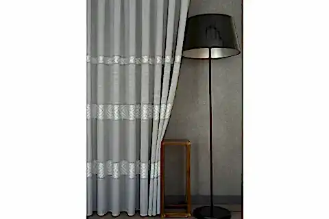 VRC DESEN KETEN ORTA SIK PİLE TÜL PERDE, GRİ, 100X260