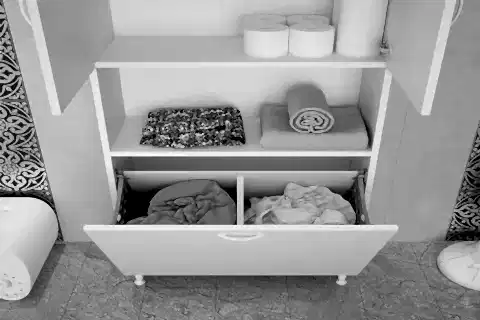 MODİLAYN NUVANO BANYO DOLABI, SEPETLİ, BEYAZ