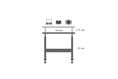 BAMBU YÜKSEKLİK AYARLI LAPTOP SEHPASI, ATLANTİK ÇAM, 70X40