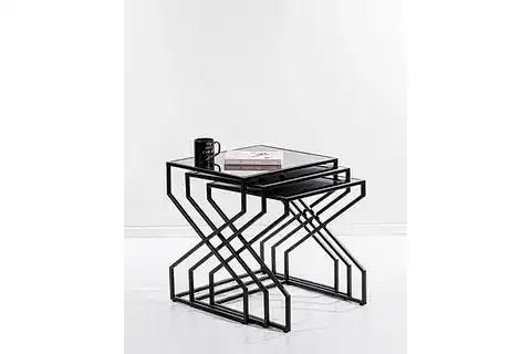 RONDA ZİGON SEHPA, SİYAH FÜME