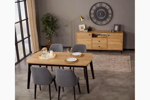 ETİ SABİT MASA, AHŞAP AYAKLI, 170X90