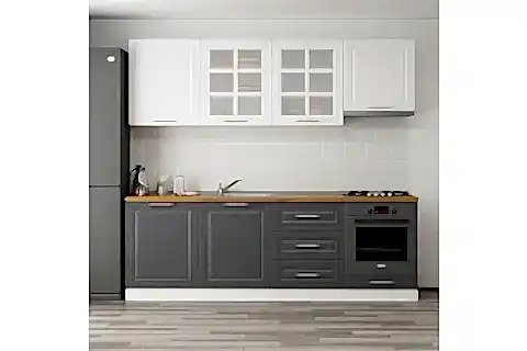 240 CM MEBRAN C MUTFAK DOLABI BEYAZ ANTRASİT 240 MCBA1