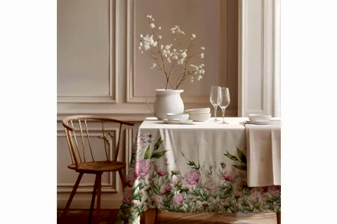 GÜL SARAYI PAMUK MASA ÖRTÜSÜ, 100X100 CM