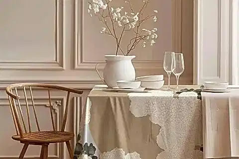 SİSLİ SABAH PAMUK MASA ÖRTÜSÜ, 100X100 CM