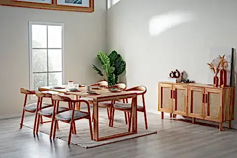 ATLAS MASİF YEMEK ODASI TAKIMI, BEJ