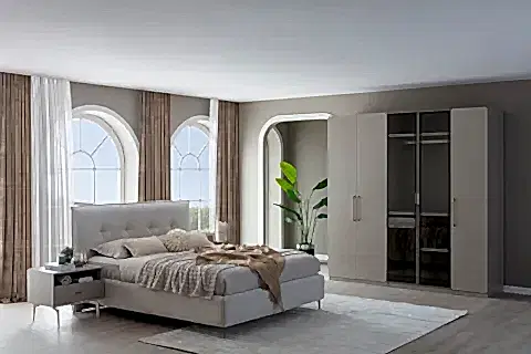 PANDORA NOX CAMLI GARDIROP, KREM, 5 KAPAKLI