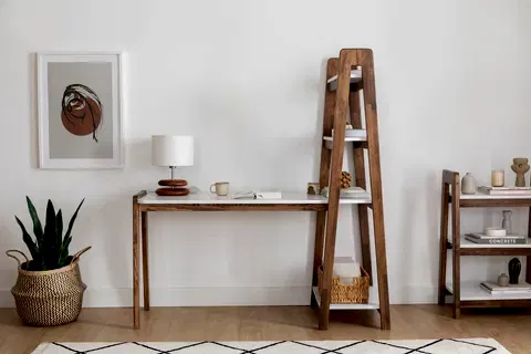 NOMA KİTAPLIKLI ÇALIŞMA MASASI, CEVİZ