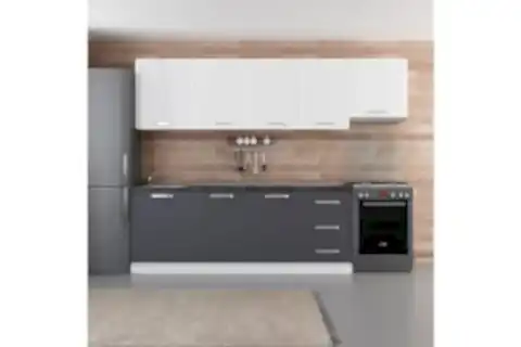 MİNAR ECE 280 CM MUTFAK DOLABI BEYAZ ANTRASİT 280-A4