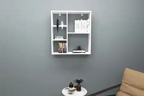 MYRA MODERN MUTFAK RAFI, MAT BEYAZ, 5 BÖLMELİ