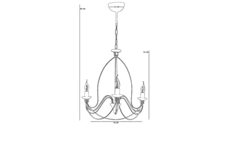 BERFİN ÜÇLÜ GRİ RUSTİK AVİZE