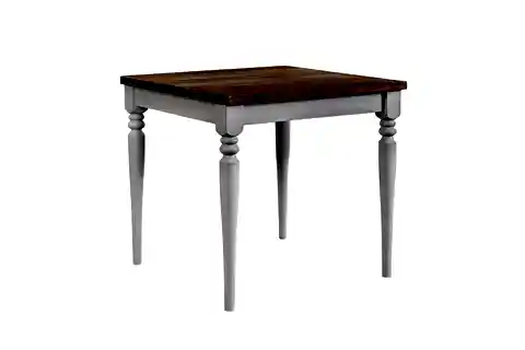 KOSOVA AHŞAP MUTFAK MASASI, CEVİZ BEYAZ, 80X80