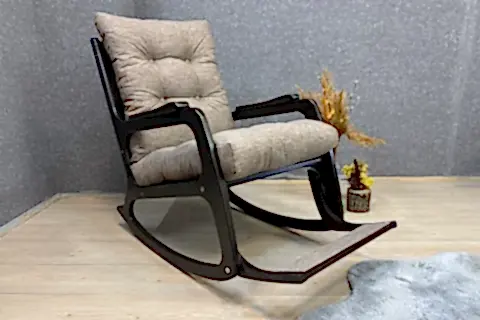 KONTES SALLANAN SANDALYE, KETEN KAHVE, WENGE SİYAH