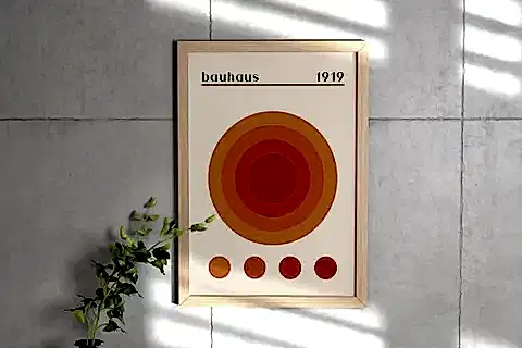 BAUHAUS DESIGN II İKİLİ DOĞAL ÇERÇEVELİ TABLO
