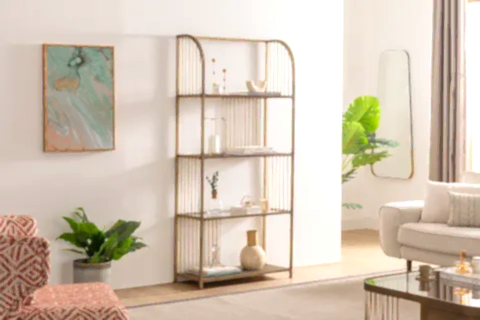 STREAM KİTAPLIK, PİRİNÇ, 80CM