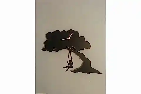 AĞAÇ DEKORATİF SARKAÇLI DUVAR SAATİ