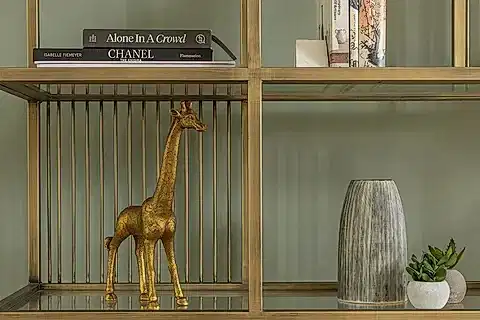 LOLA METAL KİTAPLIK, PİRİNÇ 120 CM