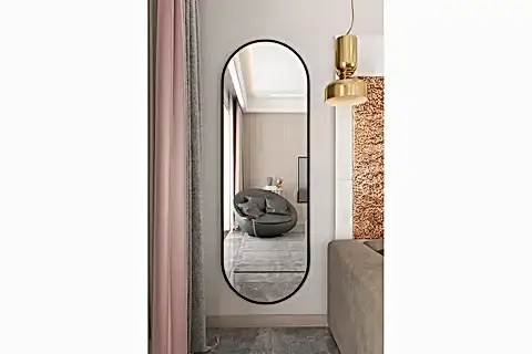 MARSAH HOME ÇİFT TARAF OVAL METAL ÇERÇEVELİ AYNA, SİYAH